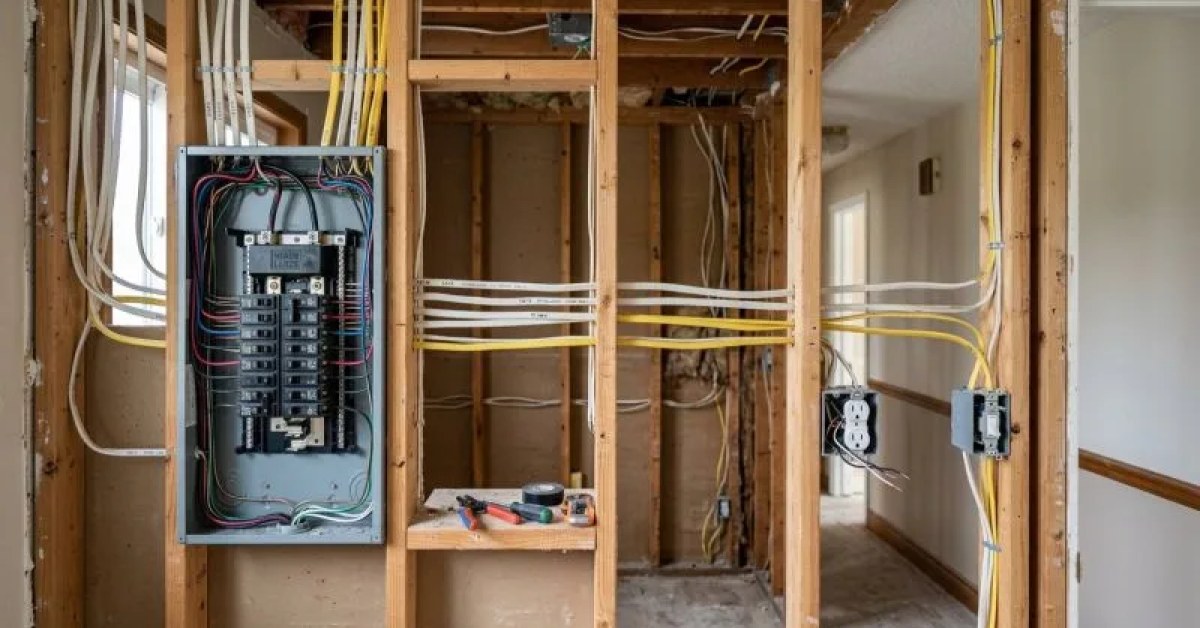 Electrical wiring inside a residential electrical box