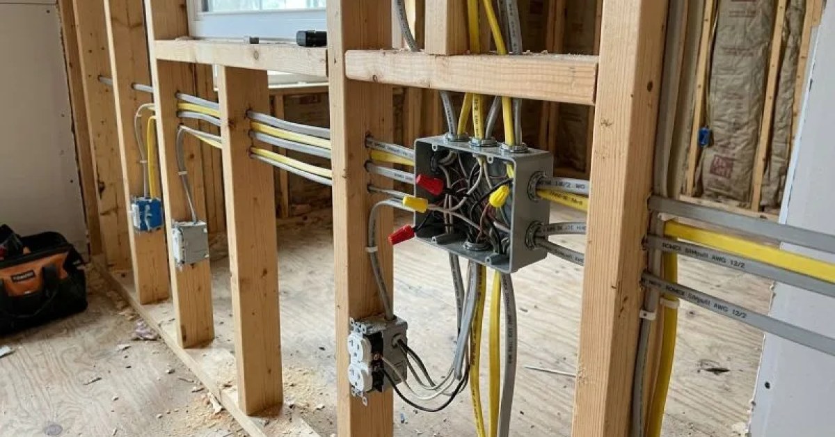 Electrical wiring inside a residential electrical box