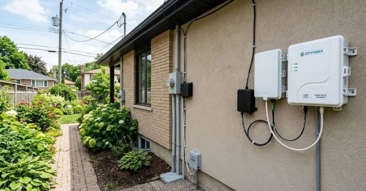 Fiber optic cable installation inside a home