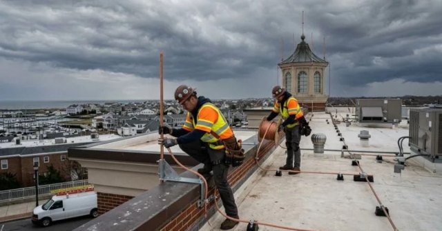 Home exterior and electrical service equipment for a lightning protection estimate