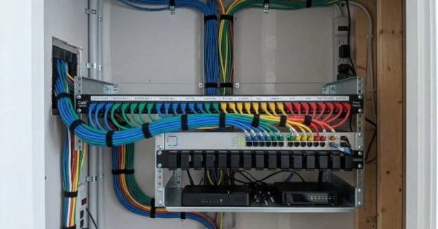 Home network equipment and room connection points for a network wiring estimate