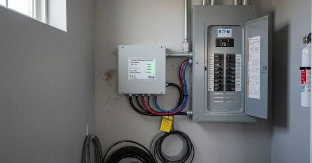 Residential electrical panel and connected home equipment for surge protection planning